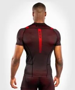 Venum NoGi 3.0 Rashguard Short Sleeves - Black-Red -Training gear shop 00cfb2799dc2f6b1117319a4286e5b98d41715fb RASH SS NOGI3.0 RED 06