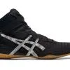 Asics Matcontrol 2 Wrestling Shoes (Black/White) -Training gear shop 1081A029 002 SR RT GLB