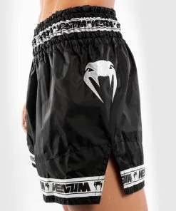 Venum Parachute Muay Thai Shorts - Black-White -Training gear shop 1819b9701c76887a2334710266b6bcfd82fb8445 SHORT MUAYTHAI PARACHUTE BLACK WHITE 06