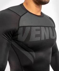 Venum One FC Impact Rashguard - Long Sleeves - Black-Black -Training gear shop 18ed29993d2851495644b6f92525869f14e1e501 RASH LS ONEFC IMPACT BLACK BLACK 05