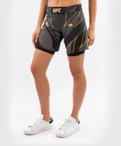 UFC Venum Authentic Fight Night Women's Shorts - Long Fit - Champion -Training gear shop 216982715f9e32f90d1b1f7a8f466be4103b5ec6 VNMUFC 00019 126 03