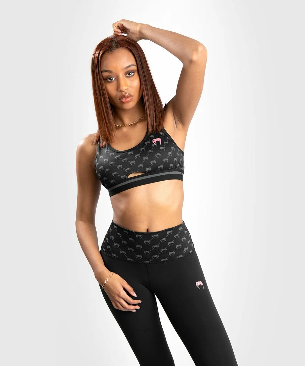 Venum Monogram 2.0 Sport Bra - Black/Pink Gold 5 Venum Monogram 2.0 Sport Bra - Black/Pink Gold - Image 3
