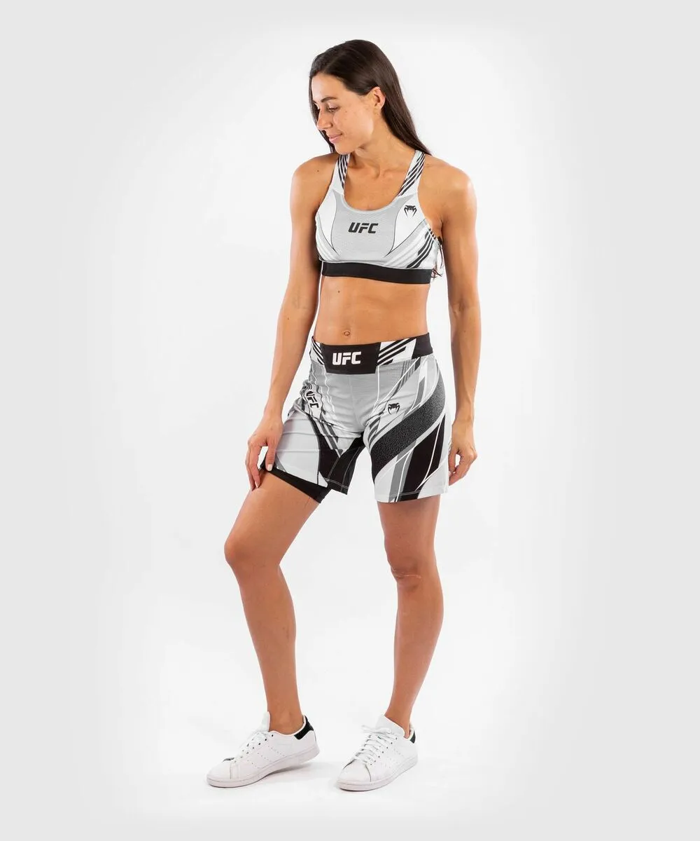 UFC Venum Authentic Fight Night Women's Shorts - Long Fit - White 10 UFC Venum Authentic Fight Night Women's Shorts - Long Fit - White - Image 8