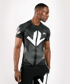 Venum Arrow Loma Signature Edition Rashguard - Short Sleeve, Black/white