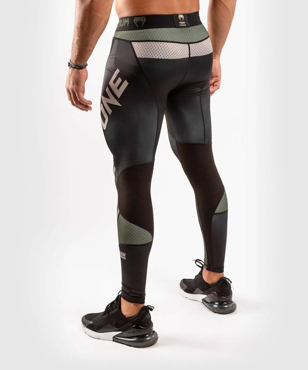 Venum One FC Impact Compression Tights - Black-Khaki 6 Venum One FC Impact Compression Tights - Black-Khaki - Image 4