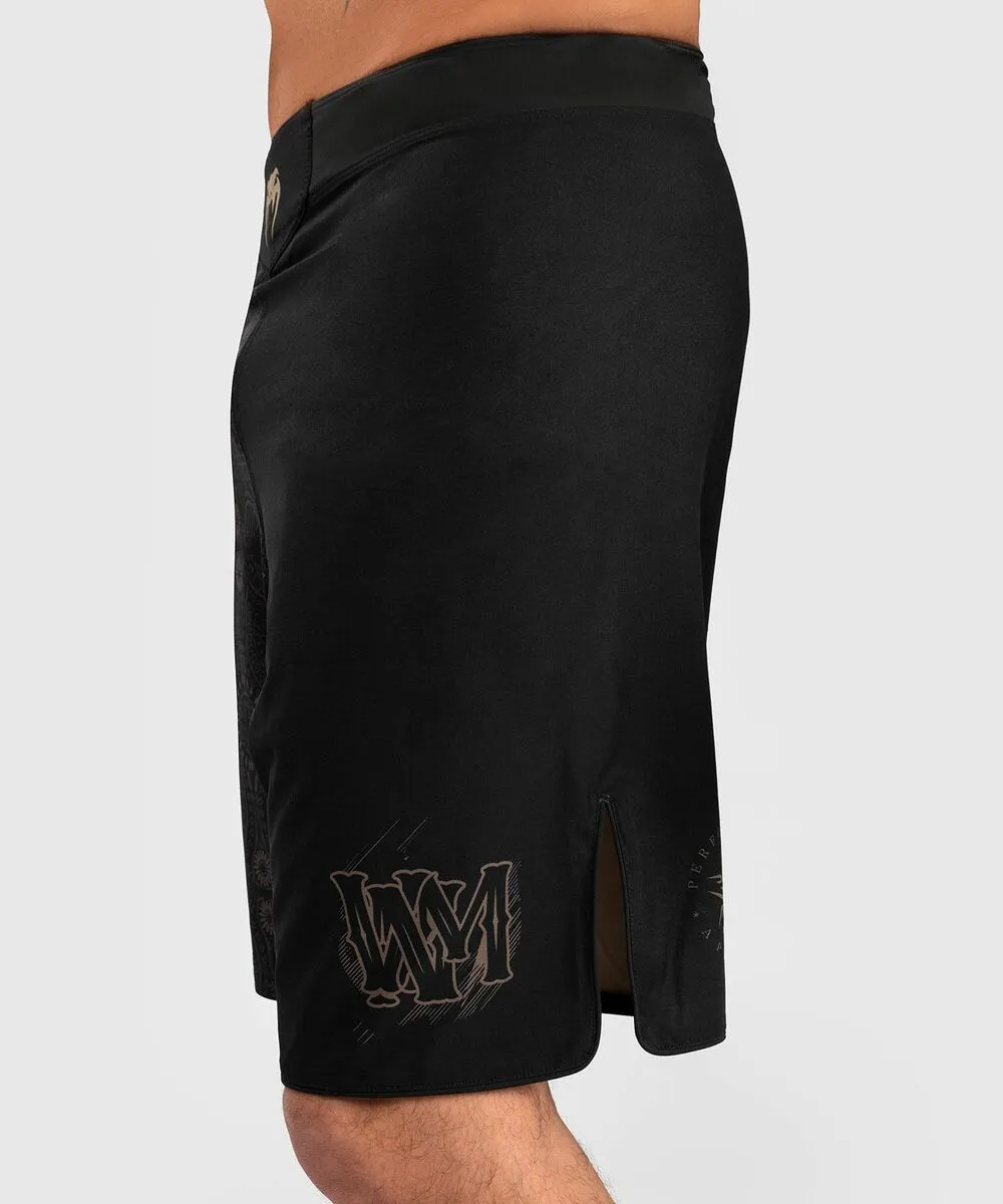 Venum Santa Muerte Dark Side Fightshorts (23) - Black/Brown 8 Venum Santa Muerte Dark Side Fightshorts (23) - Black/Brown - Image 6