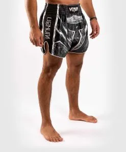 Venum GLDTR 4.0 (Gladiator) Muay Thai Shorts -Training gear shop 4faf2b2fe960ee0ae173be9e04b5f604823a5cc7 SHORT MUAYTHAI GLADIATOR 4.0 BLACK WHITE 05