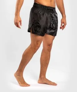 Venum Logos Muay Thai Shorts - Black-Black 12 Venum Logos Muay Thai Shorts - Black-Black -Training gear shop 50e5df9fb28fed8927f1601c619de677fc61a3e3 SHORT MUAYTHAI LOGOS BLACK BLACK 04