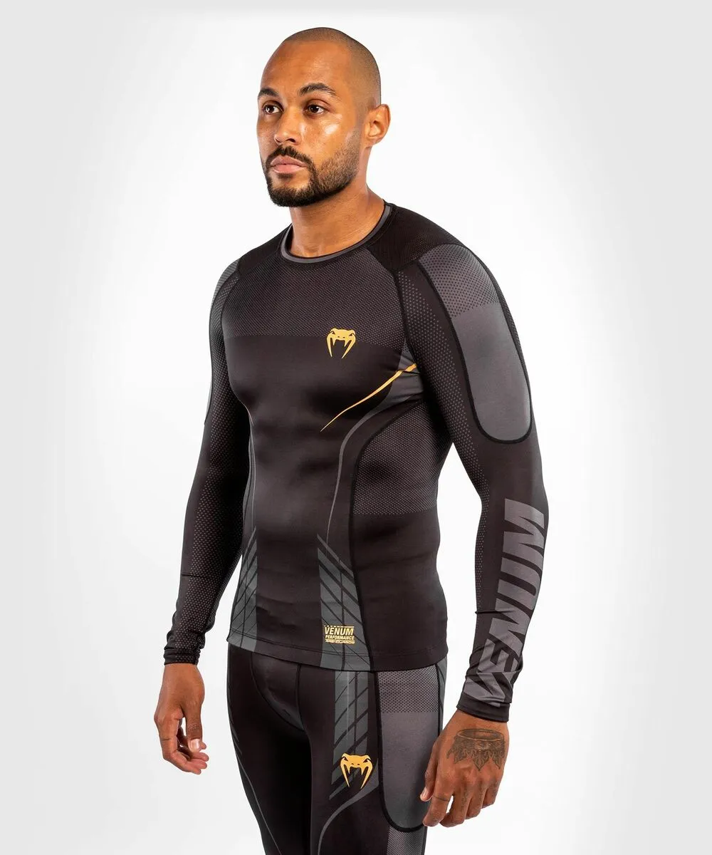 Venum Athletics Rashguard Long Sleeves - Black-Gold 4 Venum Athletics Rashguard Long Sleeves - Black-Gold - Image 2