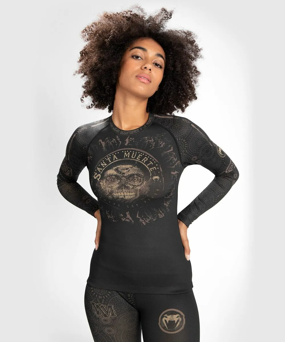 Venum Santa Muerte Dark Side Women´s Rashguard (23) - Longsleeves Black/Brown 3 Venum Santa Muerte Dark Side Women´s Rashguard (23) - Longsleeves Black/Brown