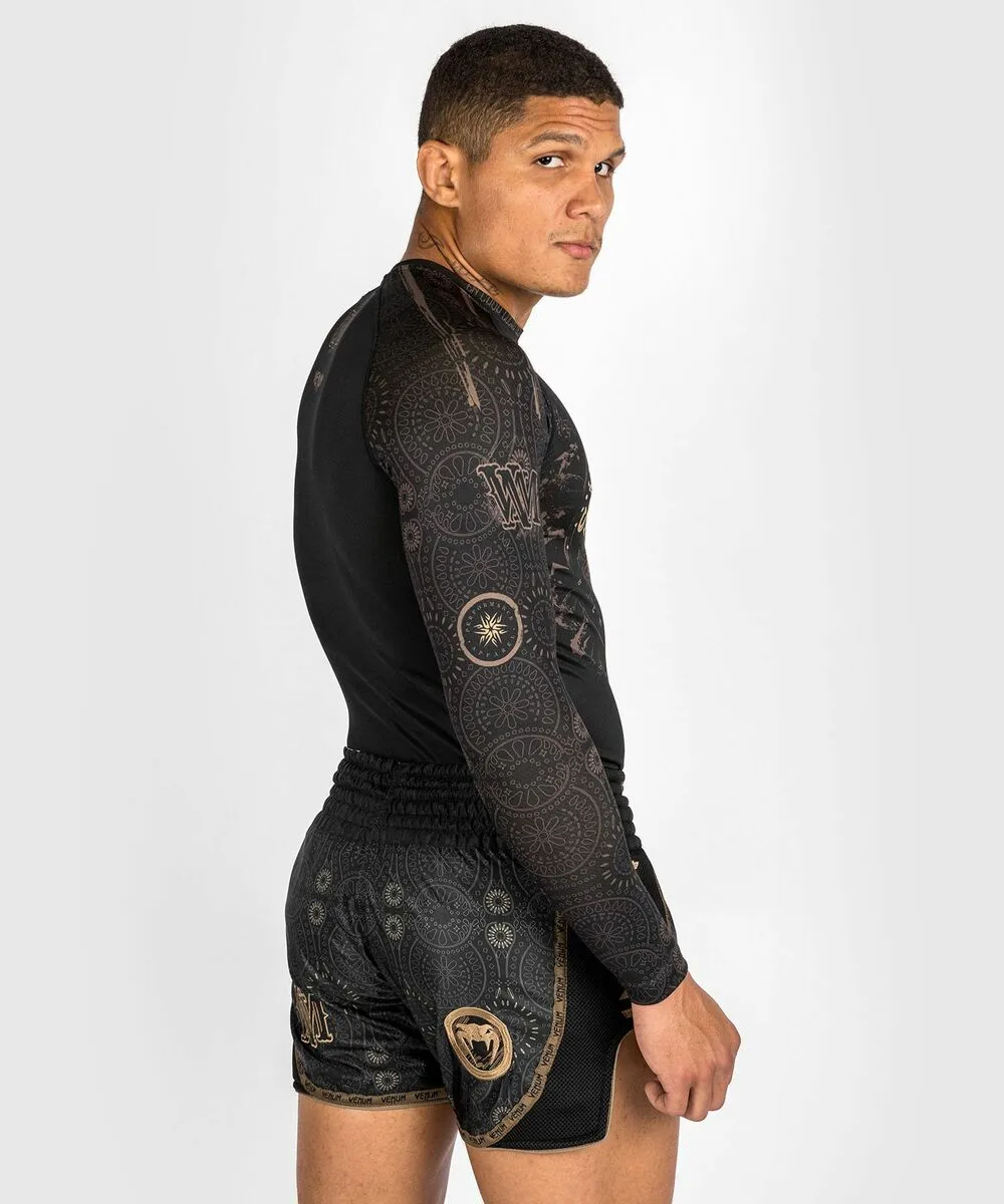 Venum Santa Muerte Dark Side Rashguard (23) - Longsleeves Black/Brown 5 Venum Santa Muerte Dark Side Rashguard (23) - Longsleeves Black/Brown - Image 3