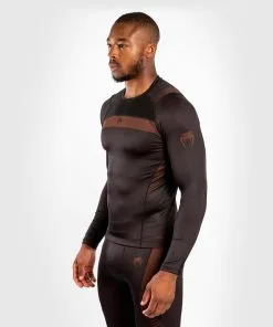 Venum NoGi 3.0 Rashguard Long Sleeves - Black-Brown -Training gear shop 5edf88151609910b569743060abacb9bf1fd3dbf RASH LS NOGI3.0 BROWN 03