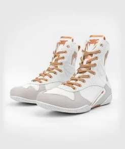 Venum Elite Boxing Shoes (23), White-Gold