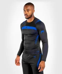 Venum NoGi 3.0 Rashguard Long Sleeves - Black-Blue -Training gear shop 6341301b9f7da79ecf62a93df51710d22c0b6730 RASH LS NOGI3.0 BLUE 02