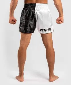 Venum Logos Muay Thai Shorts - Black-White -Training gear shop 668e172a1acf3e6d9c4f92972865625f382ca269 SHORT MUAYTHAI LOGOS BLACK WHITE 03