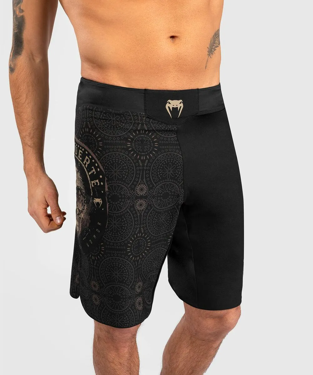 Venum Santa Muerte Dark Side Fightshorts (23) - Black/Brown 7 Venum Santa Muerte Dark Side Fightshorts (23) - Black/Brown - Image 5