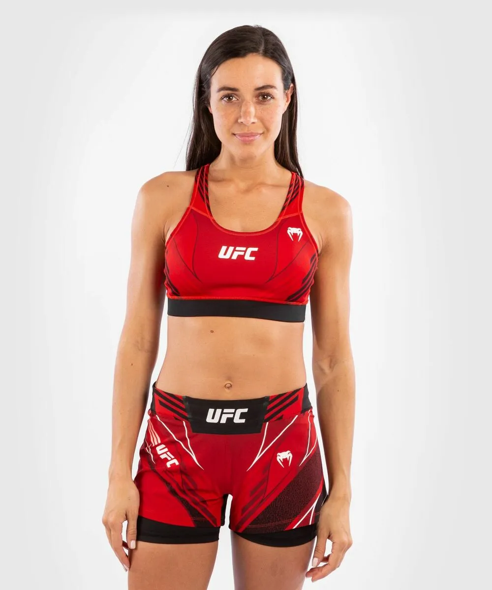 UFC Venum Authentic Fight Night Women's Sport Bra - Red 5 UFC Venum Authentic Fight Night Women's Sport Bra - Red - Image 3