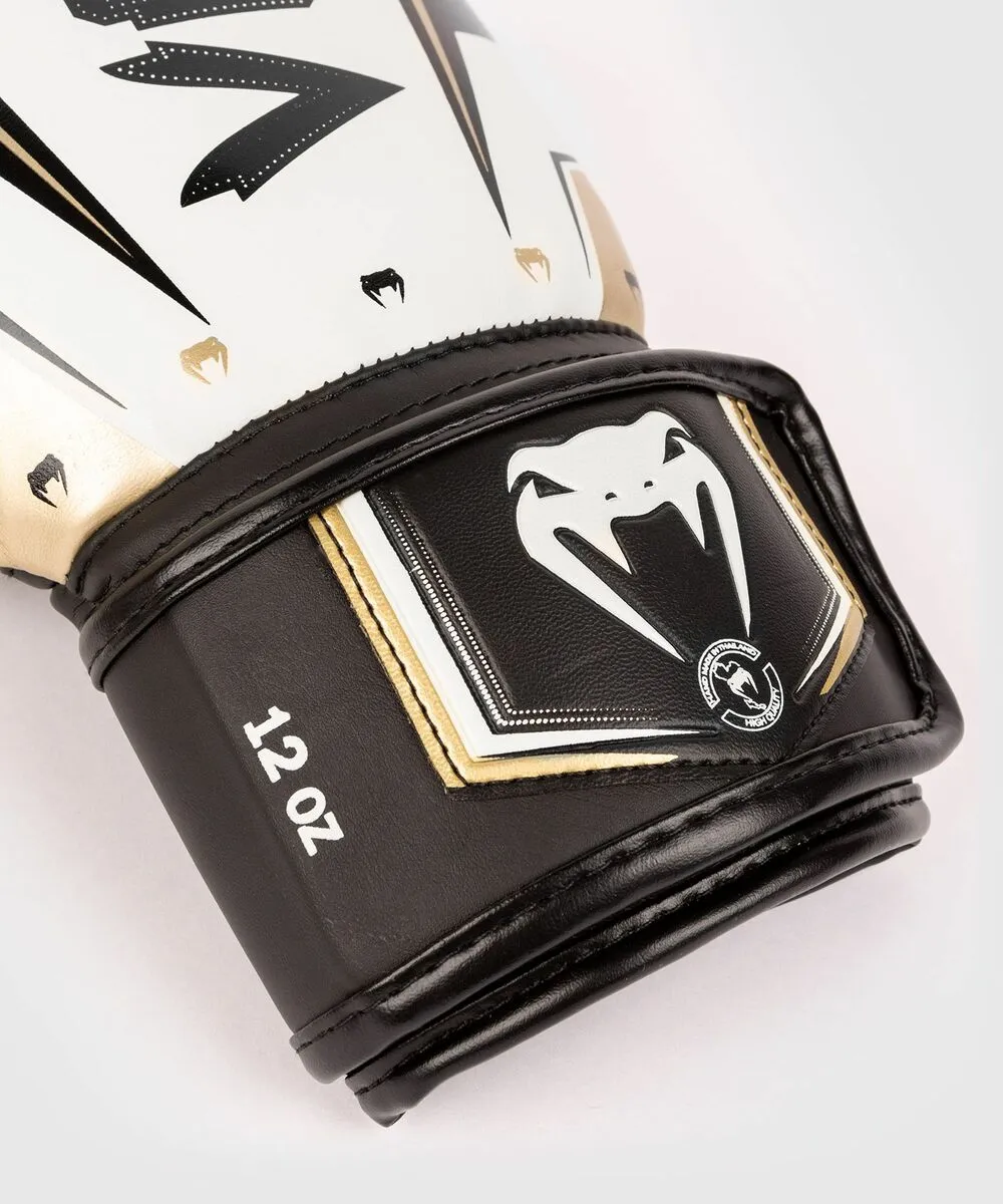 Venum Elite Evo Boxing Gloves - White/Gold 7 Venum Elite Evo Boxing Gloves - White/Gold - Image 5