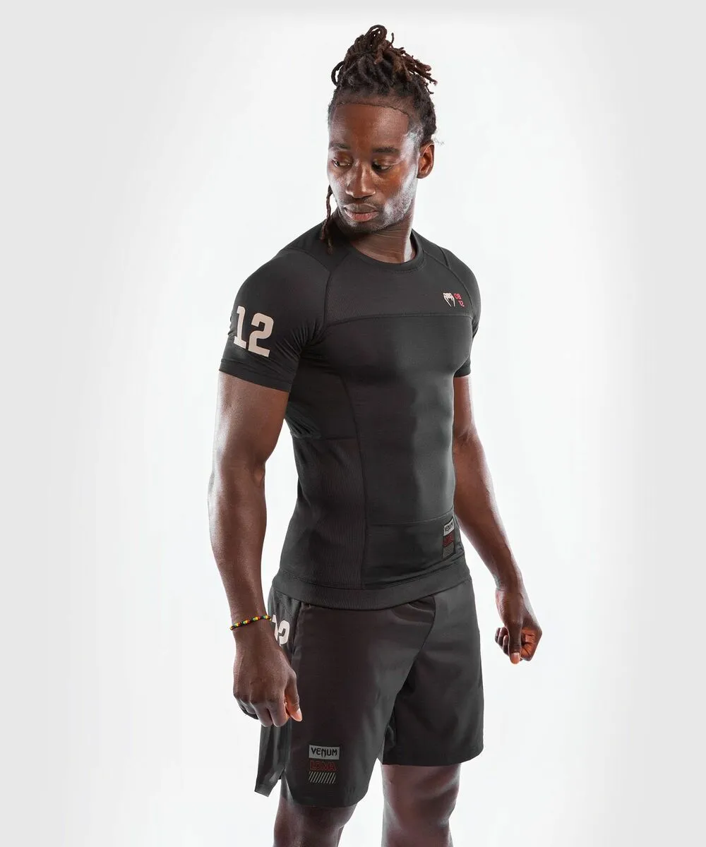 Venum Loma 08-12 Rashguard Short Sleeves - Black 4 Venum Loma 08-12 Rashguard Short Sleeves - Black - Image 2