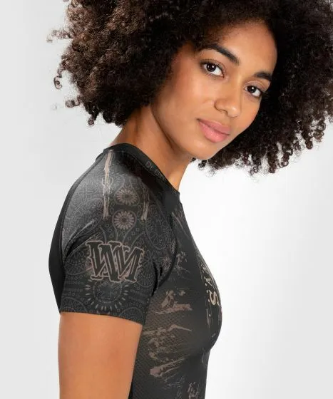 Venum Santa Muerte Dark Side Women´s Rashguard (23) - Shortsleeves Black/Brown 7 Venum Santa Muerte Dark Side Women´s Rashguard (23) - Shortsleeves Black/Brown - Image 5