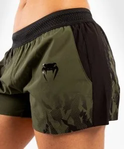 UFC Venum Authentic Fight Week Women's Performance Shorts - Khaki -Training gear shop 7e39782d3077b6195efb0a31bb813e2534274c16 VNMUFC 00031 015 06