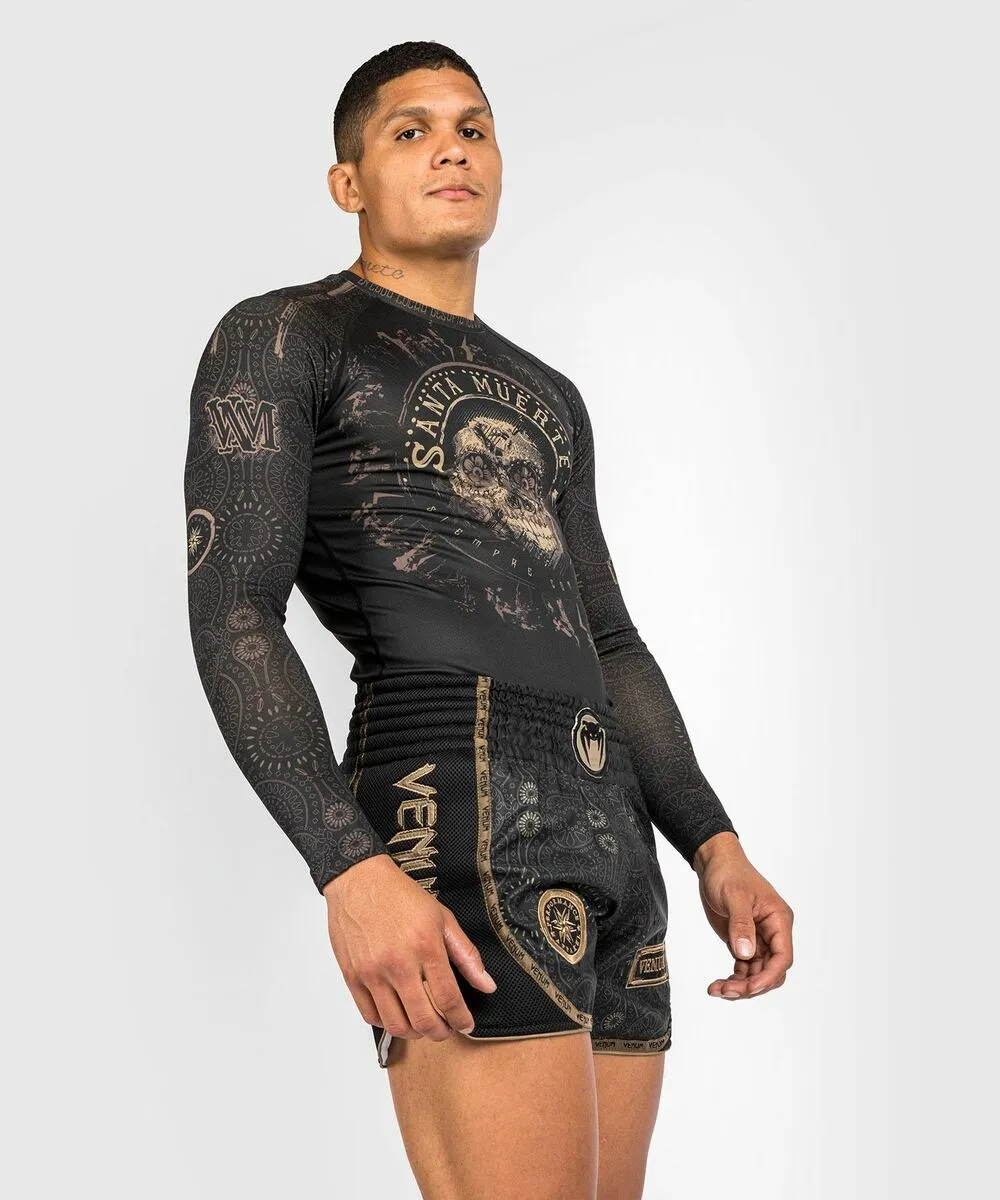 Venum Santa Muerte Dark Side Rashguard (23) - Longsleeves Black/Brown 4 Venum Santa Muerte Dark Side Rashguard (23) - Longsleeves Black/Brown - Image 2