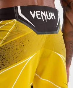 UFC Venum Authentic Fight Night Men's Shorts - Long Fit - Yellow -Training gear shop 8036cb8265697d0e15387f5415606b081bcbfe45 VNMUFC 00002 006 09
