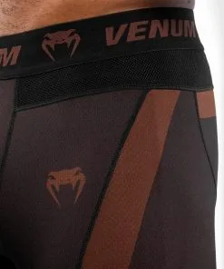 Venum NoGi 3.0 Compression Tights - Black-Brown -Training gear shop 817b672ffa460cd80b999c311f42a36fec170ccc SPATS NOGI3.0 BROWN 06