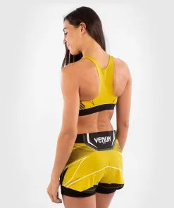 UFC Venum Authentic Fight Night Women's Sport Bra - Yellow -Training gear shop 8747ae71a14209a5b603dd75d60c0e6199870c6c VNMUFC 00011 006 03