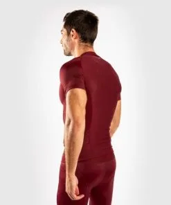 Venum GFit Rashguard - Short Sleeve, Burgundy -Training gear shop 89cf97c034cf12b0e9c8a596bd7ebdf5eb0a3c6a RASH SS GFIT BURGUNDY 03