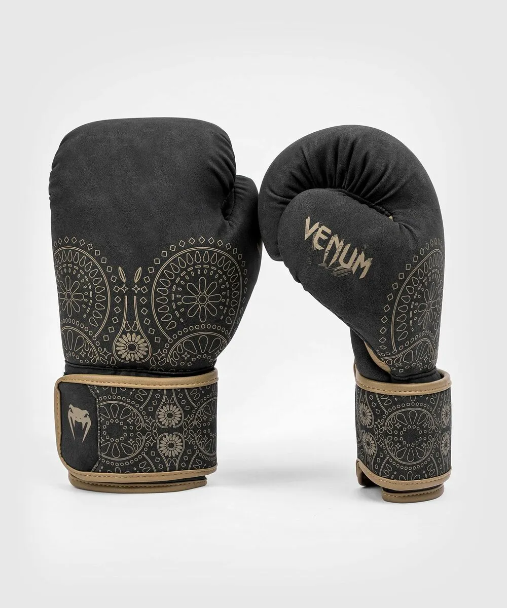 Venum Santa Muerte Dark Side Boxing Gloves (23) - Black/Brown 3 Venum Santa Muerte Dark Side Boxing Gloves (23) - Black/Brown