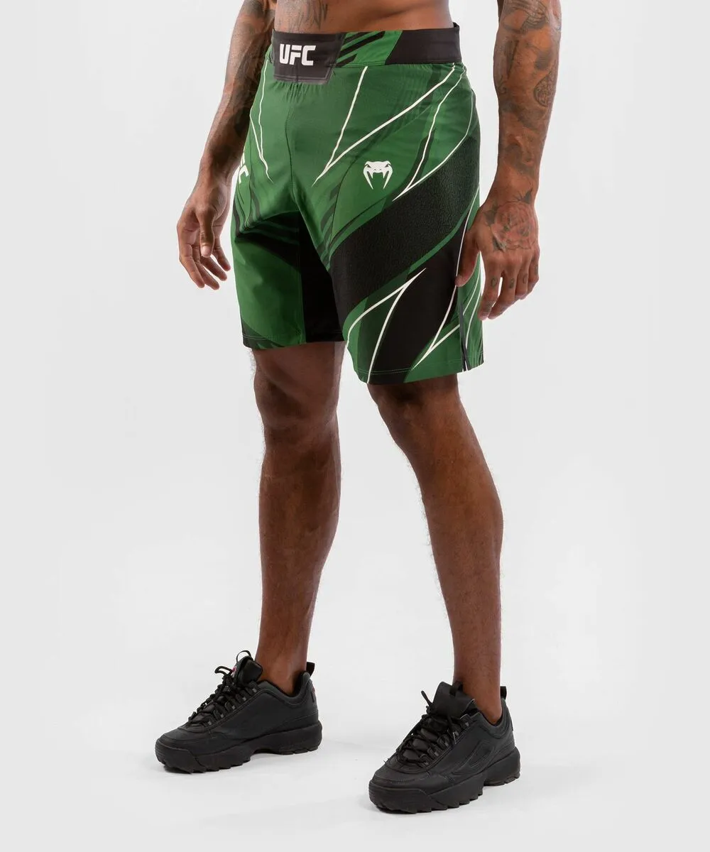 UFC Venum Authentic Fight Night Men's Shorts - Long Fit - Green 4 UFC Venum Authentic Fight Night Men's Shorts - Long Fit - Green - Image 2