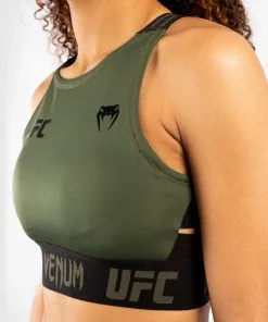 UFC Venum Authentic Fight Week Women's Weigh-in Bra - Khaki -Training gear shop 958dab877a12f1afdd6221350503f7d32043e3f2 VNMUFC 00030 015 06