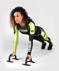 Venum Training Camp 3.0 Women's Rashguard Long Sleeves -Training gear shop 964e7158240aed73dafe4530a8b09a094eba7089 RASH LS VTC3 BLACK NEOYELLOW 08