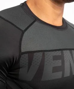 Venum One FC Impact Rashguard - Long Sleeves - Black-Black -Training gear shop 9bbdc6440225a2383daf3e463244003c98a35f38 RASH LS ONEFC IMPACT BLACK BLACK 06