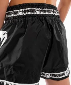 Venum Parachute Muay Thai Shorts - Black-White -Training gear shop 9fbf74e8363174058acb2650fafb4d3ee53b31d4 SHORT MUAYTHAI PARACHUTE BLACK WHITE 07