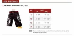 Venum Koi 2.0 Kids Fightshorts 9 Venum Koi 2.0 Kids Fightshorts -Training gear shop EN SIZEGUIDE FIGHTSHORTS KIDS 1
