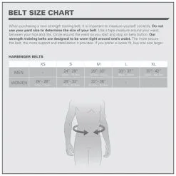 Harbinger Women's FlexFit Contour Belt -Training gear shop HB SizeCharts AMZ Belts16