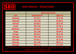 SBD Knee Sleeves 7 Mm IPF Accepted (2pcs) -Training gear shop KneeSleevesSizing20