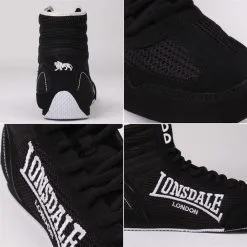 Lonsdale Contender Boxing Shoe -Training gear shop Lonsdale20Contender20Boxing20Shoe20black20white20musta20valkoinen20nyrkkeilykenkC3A420salikenkC3A420details