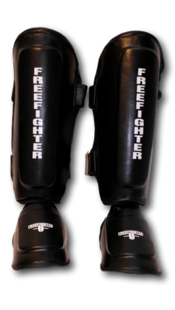 Free Fighter Shinguards Real Leather Adjustable