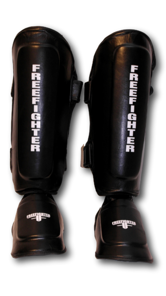 Free Fighter Shinguards Real Leather Adjustable 3 Free Fighter Shinguards Real Leather Adjustable