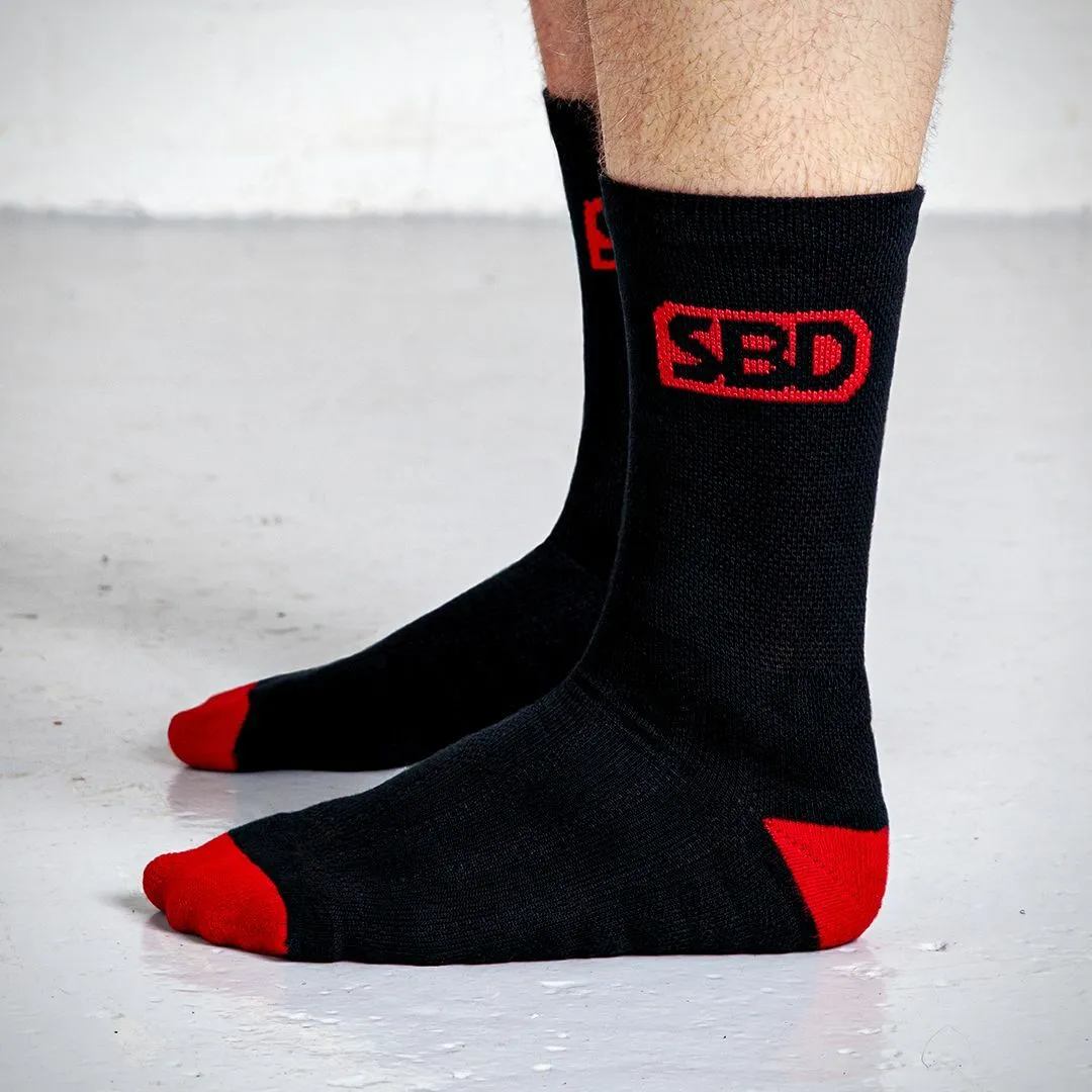 SBD Sport Socks Black-Red (20) 4 SBD Sport Socks Black-Red (20) - Image 2