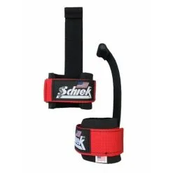Schiek 1000DLS Straps -Training gear shop Schiek201000DLS20Lifting20Straps20with20dowel20vetoremmi20Punainen20Red