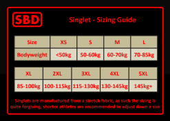 SBD Lifting Singlet (20) 11 SBD Lifting Singlet (20) -Training gear shop SingletSizing
