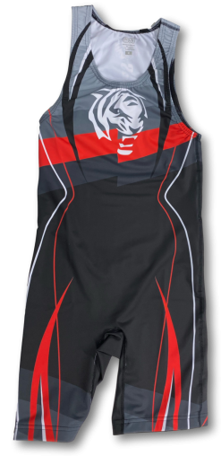 Sportheavy Weightlifting/ Wrestling Singlet -Training gear shop Sportheavy20Painonnosto painitrikoot20musta20punainen20edestC3A420valmis