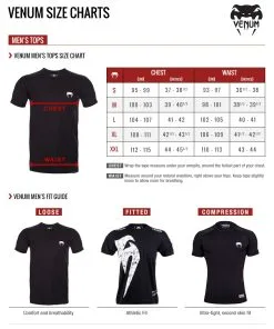 Venum Gladiator 3.0 Rashguard -Training gear shop VENUM SIZING CHART MEN TOPS40