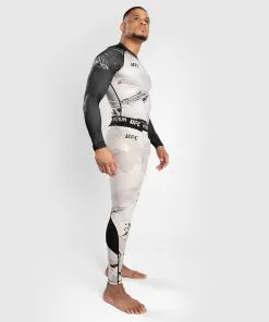 UFC Venum Authentic Fight Week 2.0 Men's Performance Tight - Sand-Black -Training gear shop VNMUFC 00106 040 02
