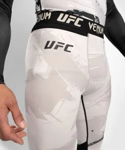 UFC Venum Authentic Fight Week 2.0 Men's Performance Tight - Sand-Black -Training gear shop VNMUFC 00106 040 05