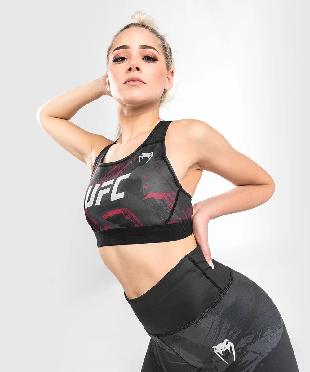 UFC Venum Authentic Fight Week 2.0 Women's Sport Bra - Black-Red 7 UFC Venum Authentic Fight Week 2.0 Women's Sport Bra - Black-Red - Image 5